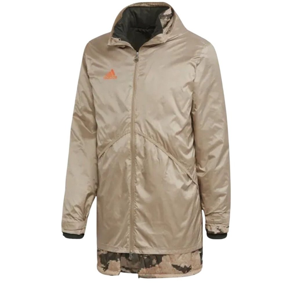 Adidas Tan Adv Laycoat Reversible Khaki Camouflage Men's Size XL EI7398 NWT New - Picture 1 of 10
